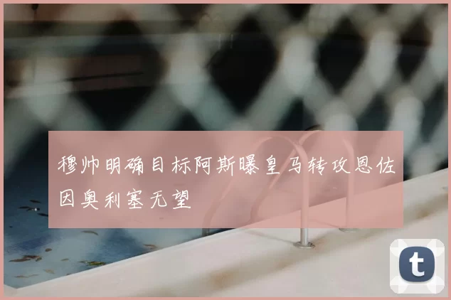 穆帅明确目标阿斯曝皇马转攻恩佐因奥利塞无望