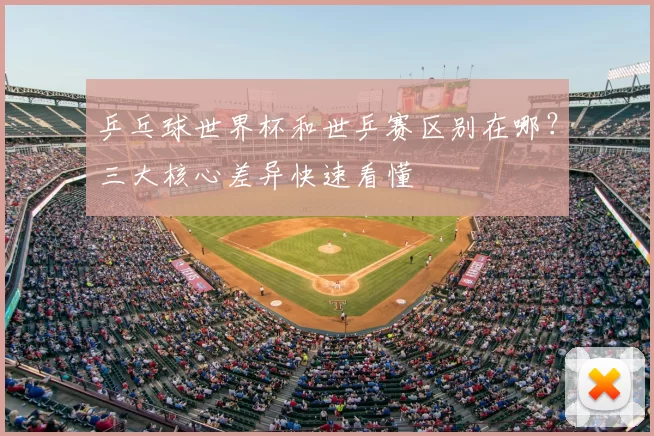乒乓球世界杯和世乒赛区别在哪?三大核心差异快速看懂