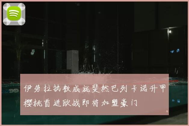 伊劳拉执教成就斐然巴列卡诺升甲樱桃首进欧战即将加盟豪门